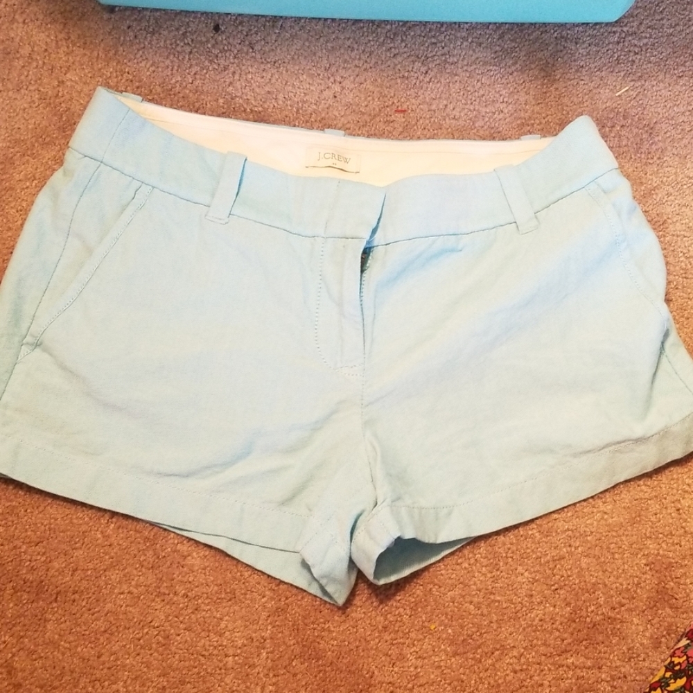 J. Crew Ladies Shorts Size 6 Teal Blue Ln